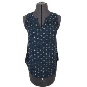 Madewell women's navy medallion dot memory‎ tank top XXS